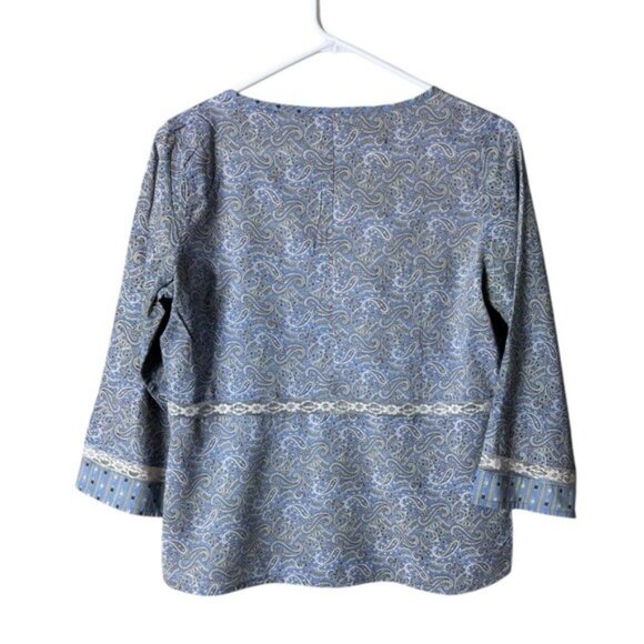 Old Navy Womens Bohemian Babydoll Too Blouse Medium Cottagecore Prairie Lace - Picture 3 of 6